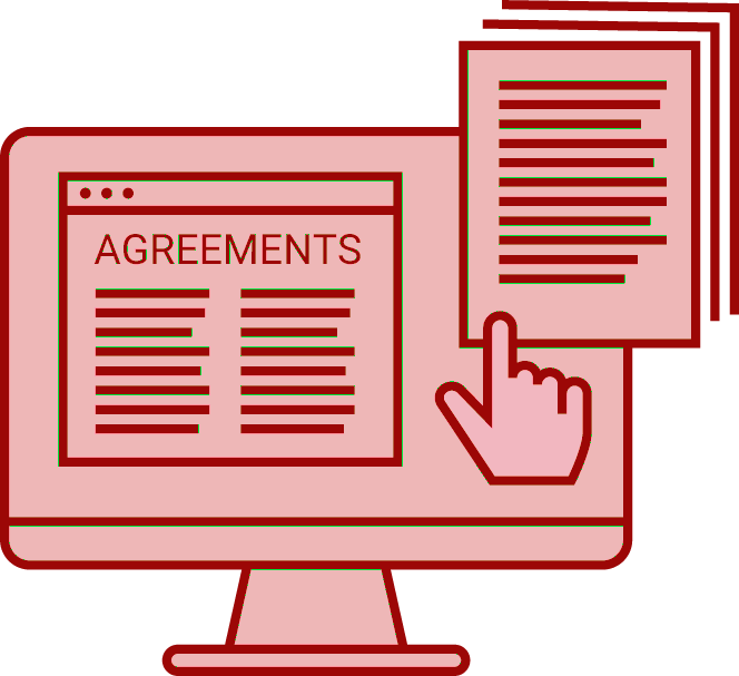 computer displaying actra agreement