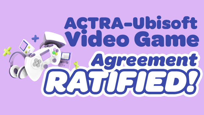 ACTRA Members Ratify Ubisoft Video Game Agreement