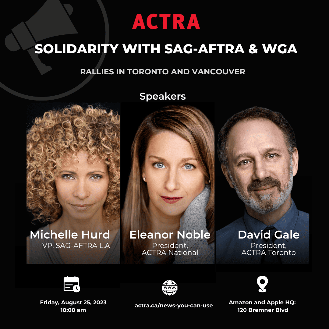 MEDIA ADVISORY: SOLIDARITY RALLY FOR SAG-AFTRA & WGA