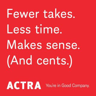 ACTRA performers get things done quickly. That means time and dollars saved for a TV, radio or digital commercial production. Makes sense. And cents.

You’re #InGoodCompany with smart producers that hire ACTRA. 

Head to the link in our profile to learn more.
