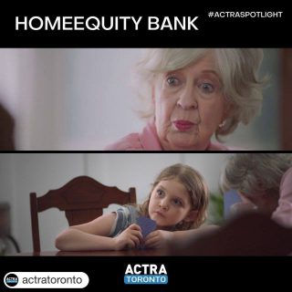 Repost @actratoronto #InGoodCompany
・・・
Today we're shining our #ACTRAspotlight on a wonderful ad for HomeEquity Bank by agency Zulu Alpha Kilo, featuring past ACTRA Award of Excellence recipient Jayne Eastwood, young Member Evie Loiselle and voiced by Peter MacNeill. Head to the link in our profile to watch now!