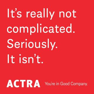 Working with ACTRA isn’t complicated. We mean it. We’re ready to help and committed to ensuring success of TV, radio or digital commercial productions by working with ACTRA performers.

You’re #InGoodCompany with smart producers that hire ACTRA. 

Head to the link in our profile to learn more.